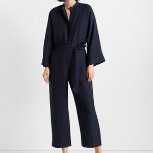 Club Monaco Long Sleeve Jumpsuit - Navy